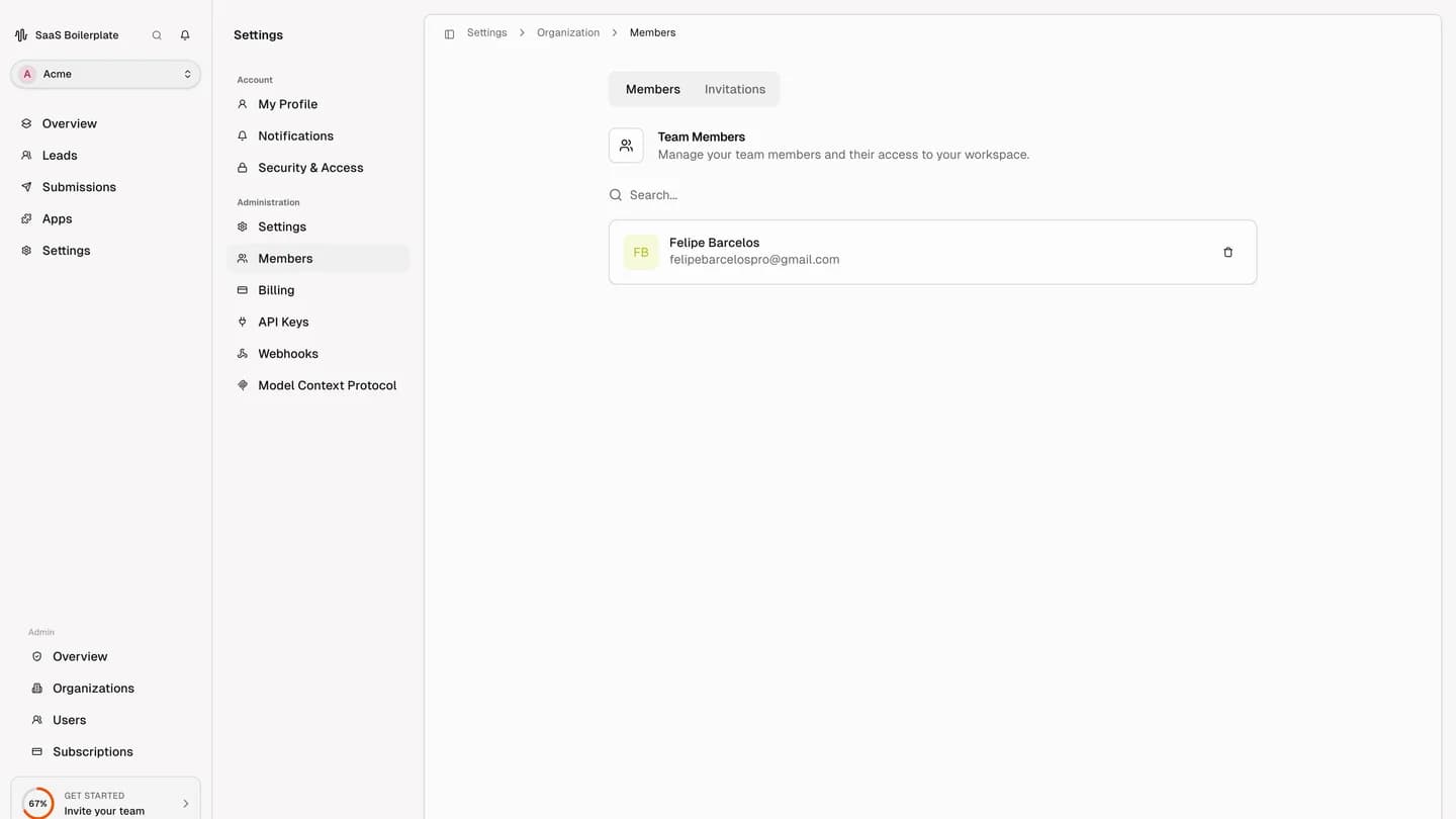 Example collaboration screen shown as a placeholder for your own feature